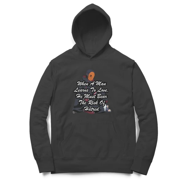 Naruto Quote Men's Oversized Hoodie - Black, S, Free