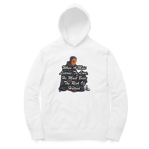 Naruto Quote Men's Oversized Hoodie - White, S, Free