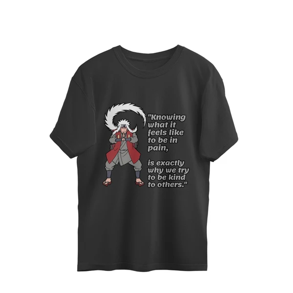 Naruto Jiraiya Quote Men's T-shirt - Black, XL, Free