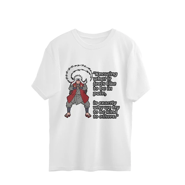 Naruto Jiraiya Quote Men's T-shirt - White, XL, Free
