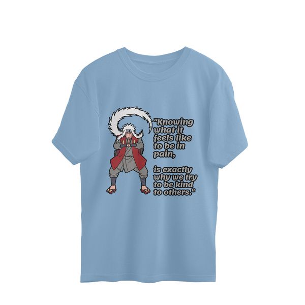 Naruto Jiraiya Quote Men's T-shirt - Baby Blue, XL, Free