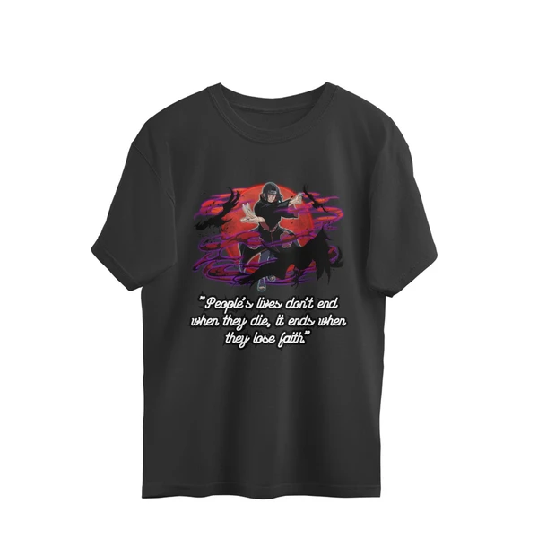 Itachi Quote Men's Oersized T-shirt - Black, XL, Free