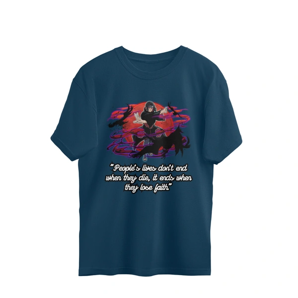 Itachi Quote Men's Oersized T-shirt - Nile Blue, M, Free