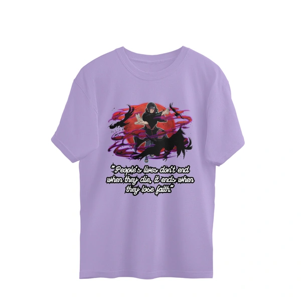 Itachi Quote Men's Oersized T-shirt - Lavender, L, Free