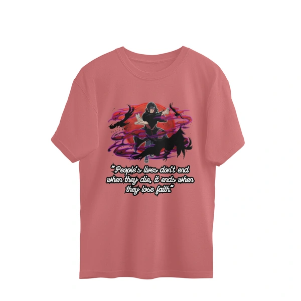 Itachi Quote Men's Oersized T-shirt - Rose Bud, L, Free