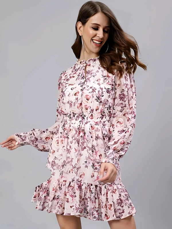 Georgette Short Dress - Pearl Bush, XS, Free