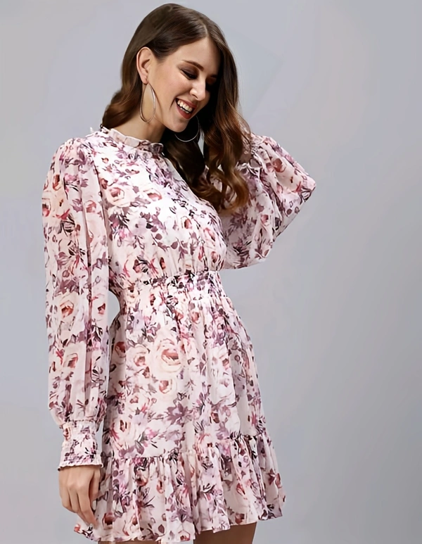 Georgette Short Dress - Pearl Bush, XS, Free