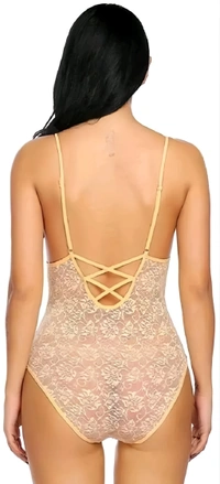 Teddy Lingerie - Tan, Free Size, Free
