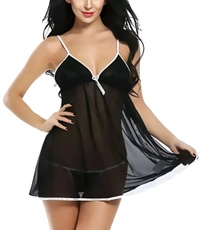 Honeymoon Dress - Black, Free Size, Free