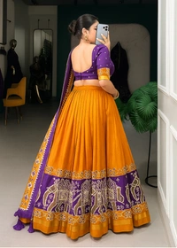 Desired Ethnic Choli - Multicolor, Semi Stitched, Free