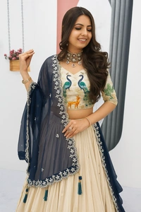 Beautiful Lehenga Choli – Traditional Elegance, Modern Grace - Pearl Bush, Free Size, Free