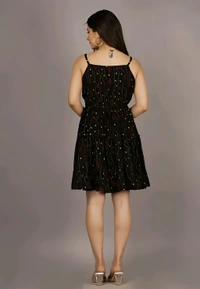Cute Short Dress - Black, M, Free