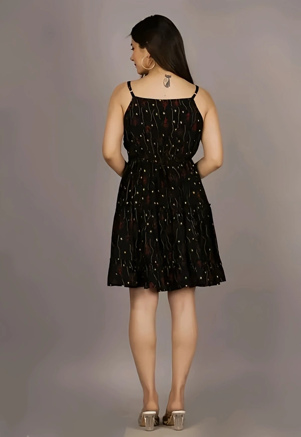 Cute Short Dress - Black, M, Free