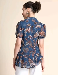 Georgette Flared Top - San Juan, 4XL, Free