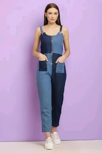 Colorblocked Jumpsuit - Blue Bayoux, S, Free