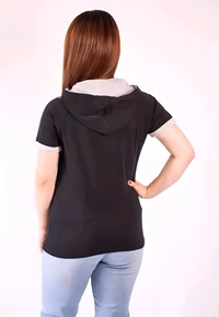Cotton T-shirt - Black, M, Free