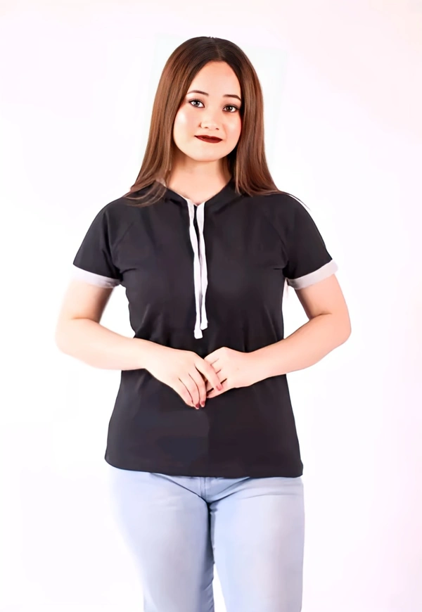 Cotton T-shirt - Black, M, Free