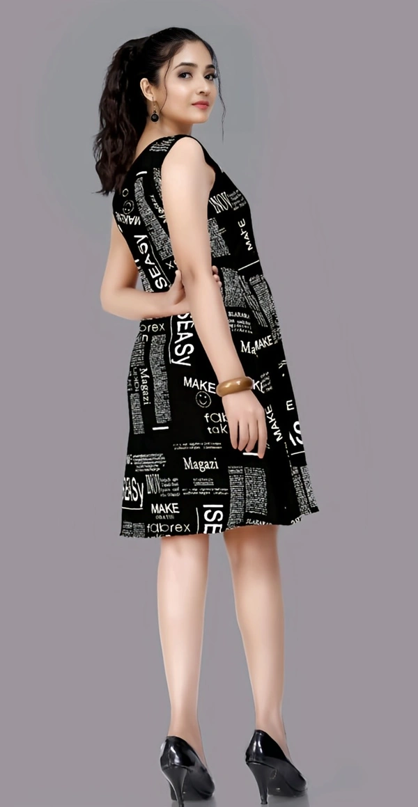 Trendy Crepe Top - Black, XXL, Free