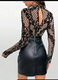 Bodysuit - Black, M, Free
