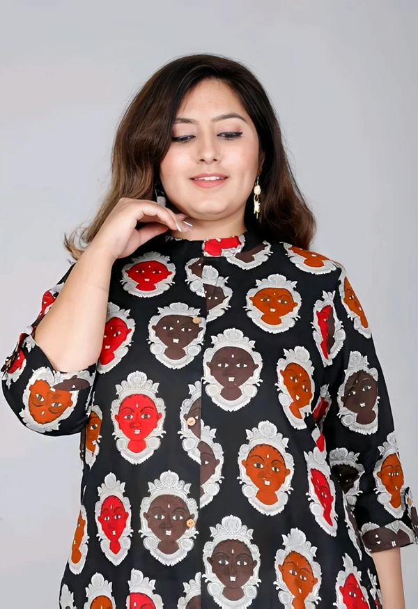 A-Line Kurta - Ship Gray, 4XL, Free