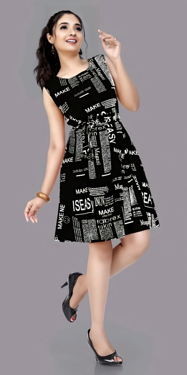 Trendy Crepe Top - Black, XXL, Free
