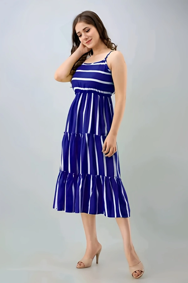 Cotton Silk Midi dress - Chambray, L, Free