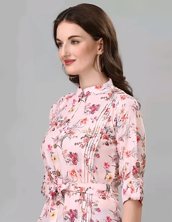 Printed Tunic  With Belt - We Peep, M, Free