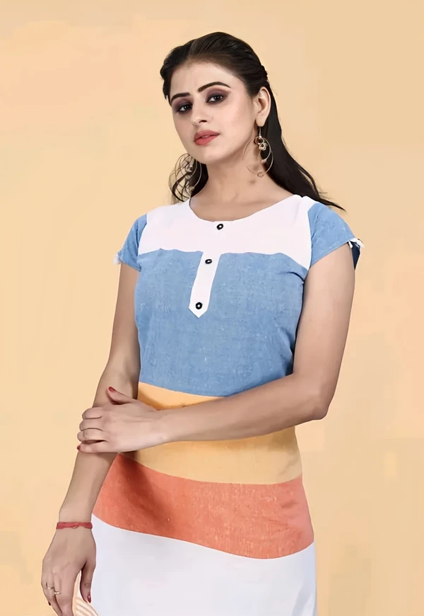 Cotton Kurti - Multicolor, S, Free