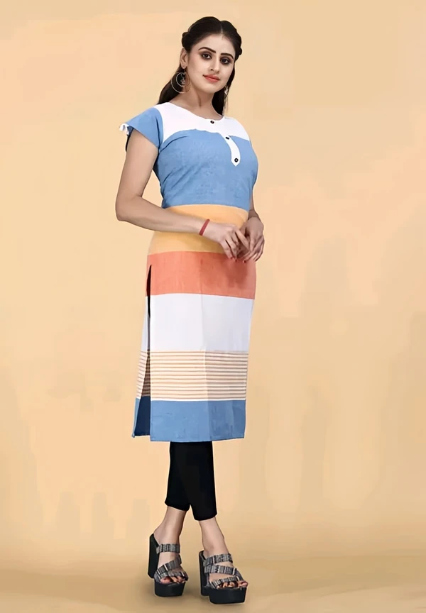 Cotton Kurti - Multicolor, S, Free