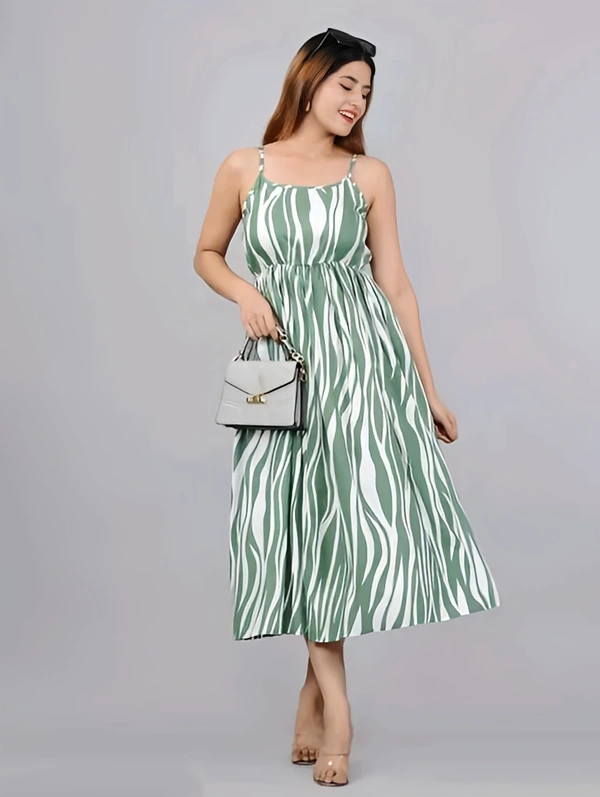 Cute Midi Dress - Envy, L, Free