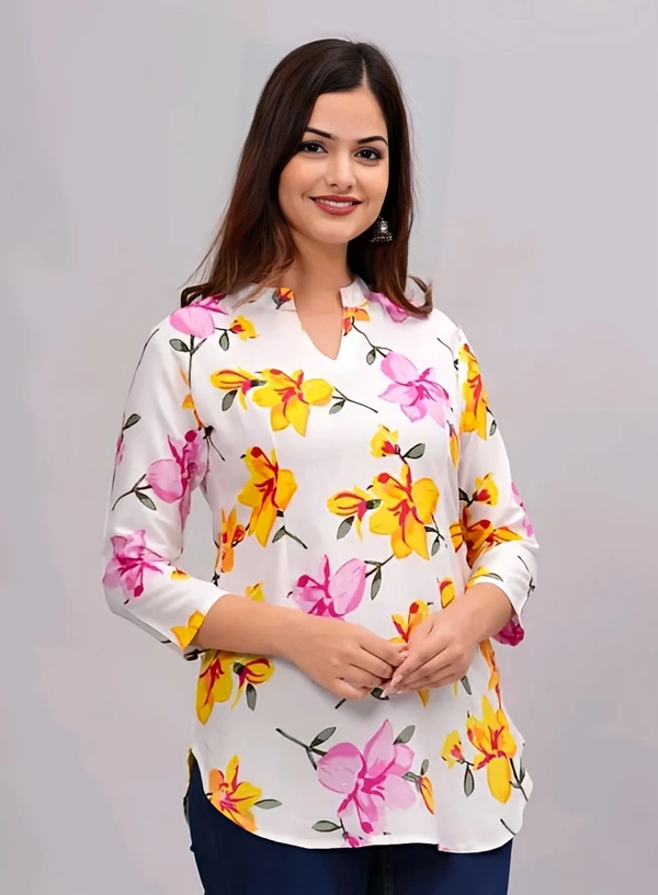 Casual Top - White, L, Free