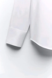Oversized Cotton Shirt - White, XXXL, Free