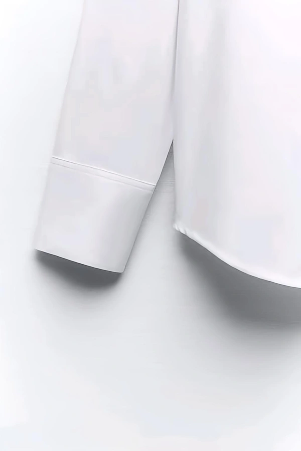 Oversized Cotton Shirt - White, XXXL, Free
