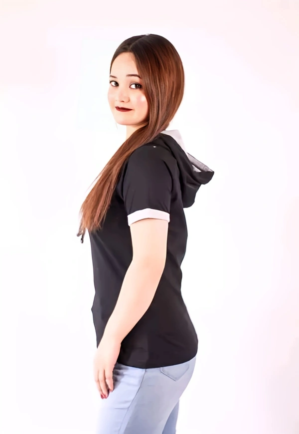 Cotton T-shirt - Black, M, Free