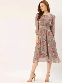A-line Dress - Quicksand, M, Free