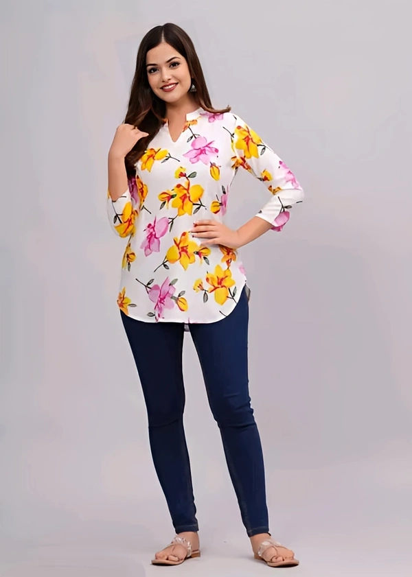 Casual Top - White, L, Free