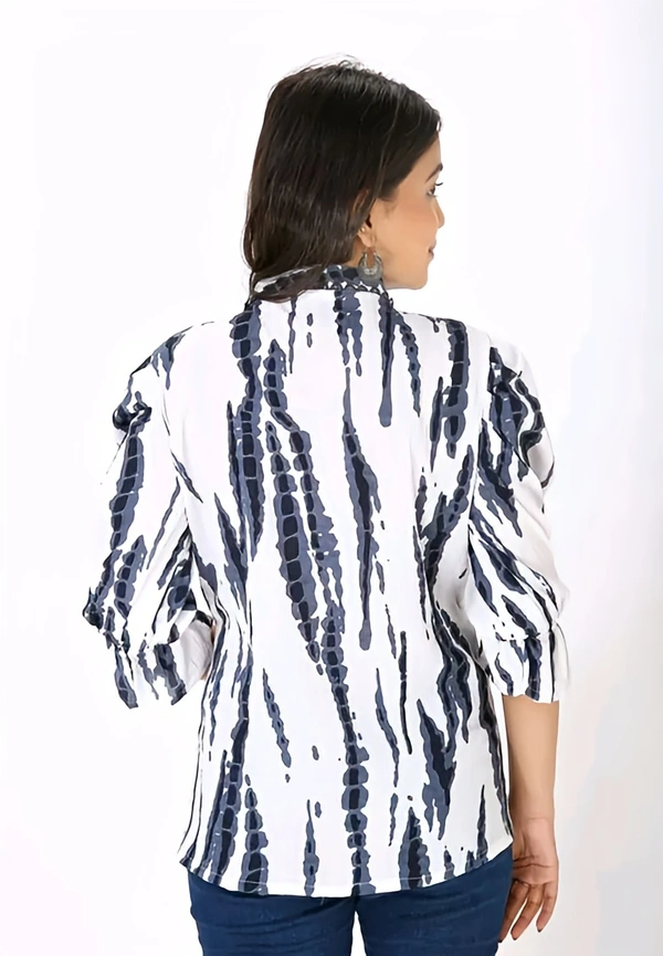 Polycotton Top - Black & White, XS, Free