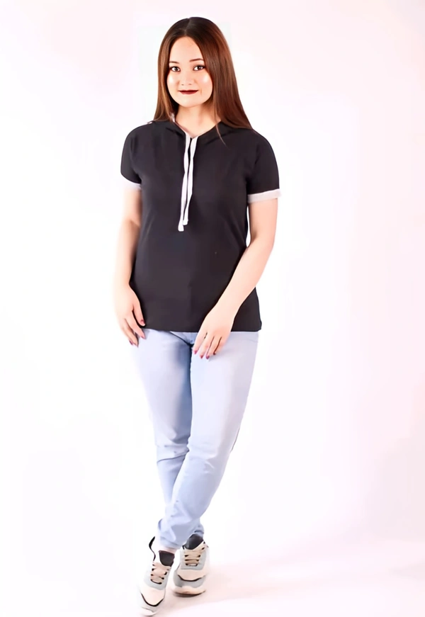 Cotton T-shirt - Black, M, Free