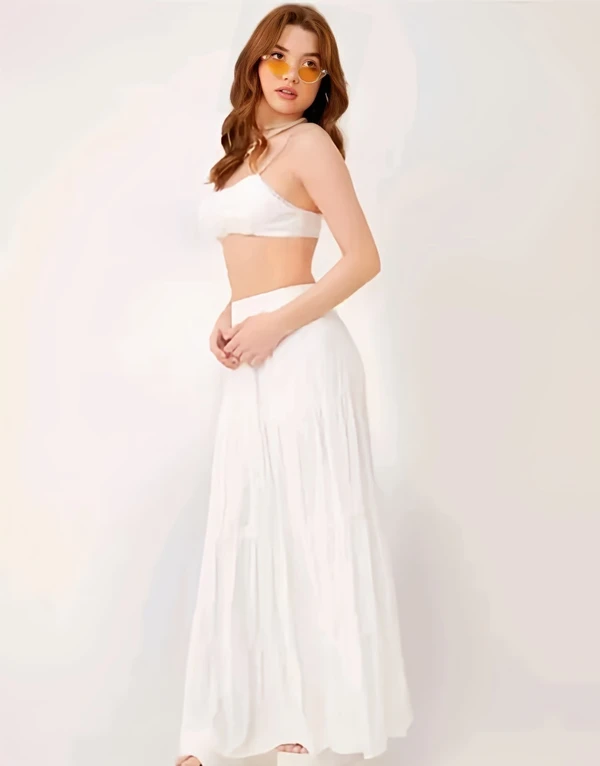 Attractive Skirt - White, 24, Free