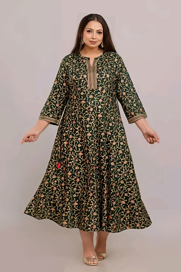 Rayon Plus Size Kurti - Mirage, 4XL, Free