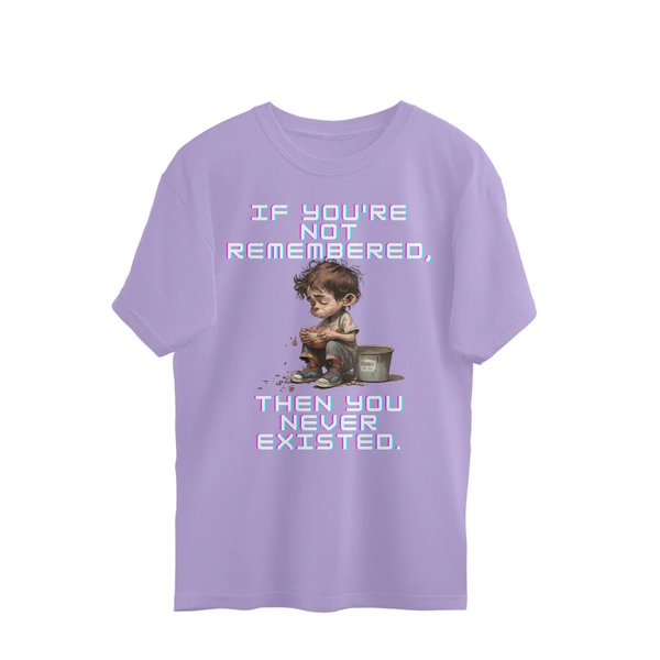 Anime Quote Men's Oversized Tshirt - Lavender, L, Free