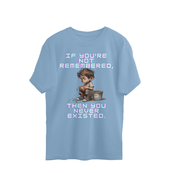 Anime Quote Men's Oversized Tshirt - Baby Blue, XL, Free