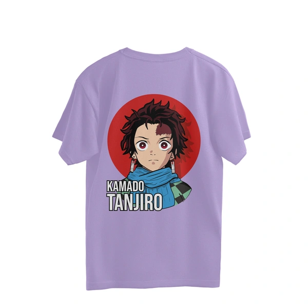 Kamado Tanjiro Men's Oversized T-shirt - Lavender, S, Free