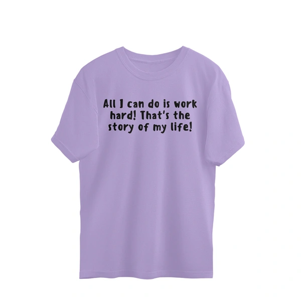 Kamado Tanjiro Men's Oversized T-shirt - Lavender, M, Free