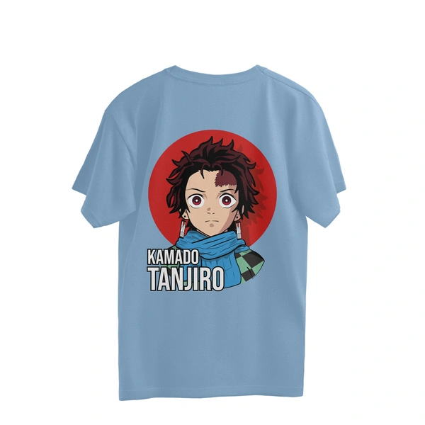 Kamado Tanjiro Men's Oversized T-shirt - Baby Blue, XL, Free