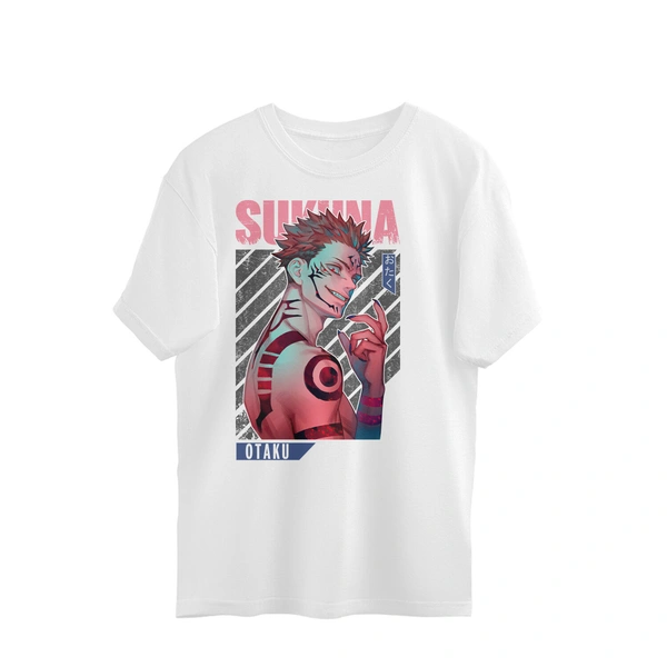 Sukuna Ryoumen Men's Oversized T-shirt - White, S, Free