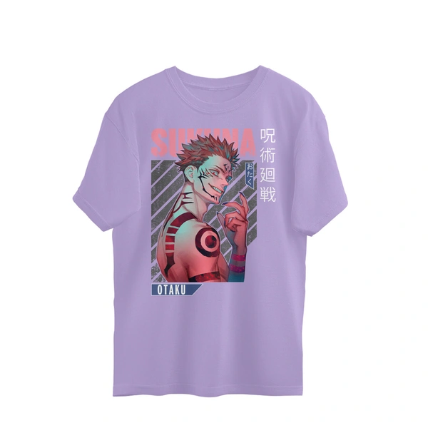 Sukuna Ryoumen Men's Oversized T-shirt - Lavender, M, Free