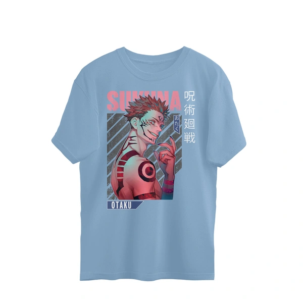 Sukuna Ryoumen Men's Oversized T-shirt - Baby Blue, XXL, Free