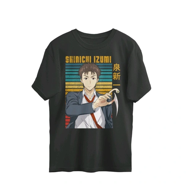 Shinichi Izumi Oversized T-shirt (01) - Black, XL, Free