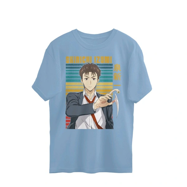 Shinichi Izumi Oversized T-shirt (01) - Baby Blue, XL, Free